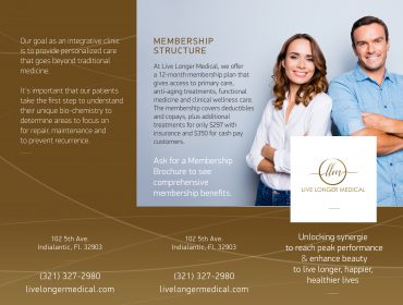 Live Longer Medical, brochure