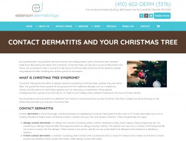 Contact Dermatitis and Your Christmas Tree