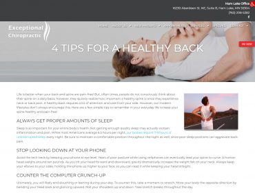 4 Tips for a Healthy Back