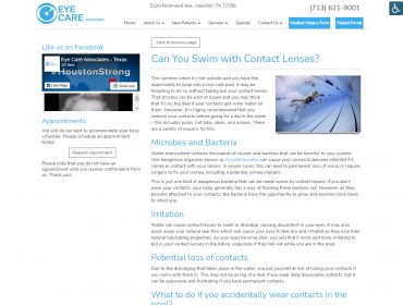 Can You Swim with Contact Lenses?