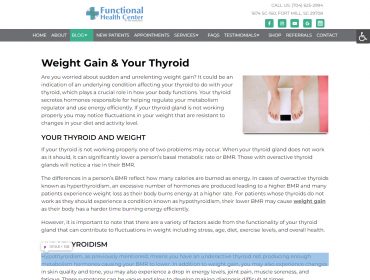 Weight Gain and Your Thyroid